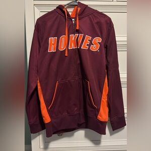 Colosseum Maroon and Orange Athletic Virginia Tech Hokies zip up Hoodie